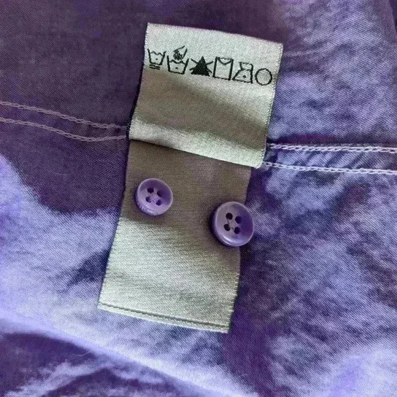 Le Chateau, men's shirt, europeen Slim fit, cover up, purple, button down, Sz: M - Picture 9 of 11